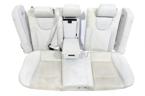 A6 4B Kombi Avant Rückbank Rücksitzbank Sitz Rücksitz helle grau Leder silber Pe (149050)