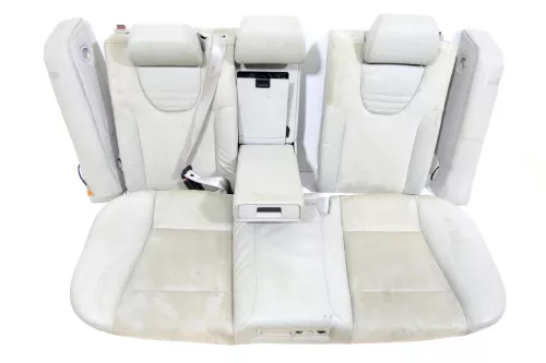 A6 4B Kombi Avant Rückbank Rücksitzbank Sitz Rücksitz helle grau Leder silber Pe (149050)