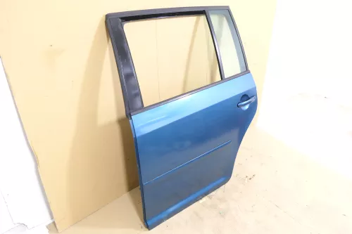 VW Touran 1T 1T3 Tür hinten links blau grün LC5Q mit Scheibe (149139)