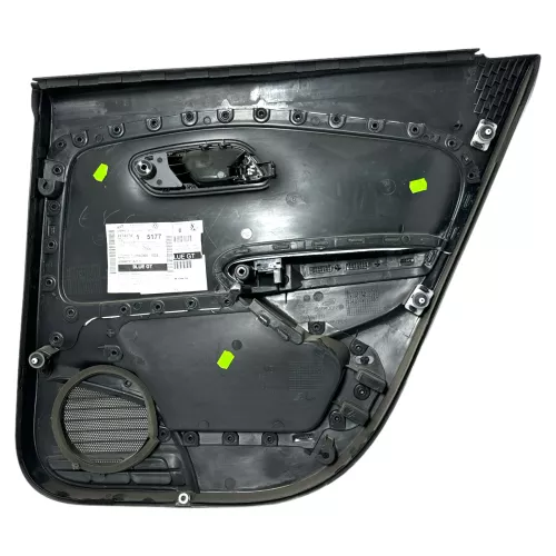 1x VW Polo 6R Türverkleidung Tür 4/5-Türer grau schwarz Kunstleder hinten links (149180)