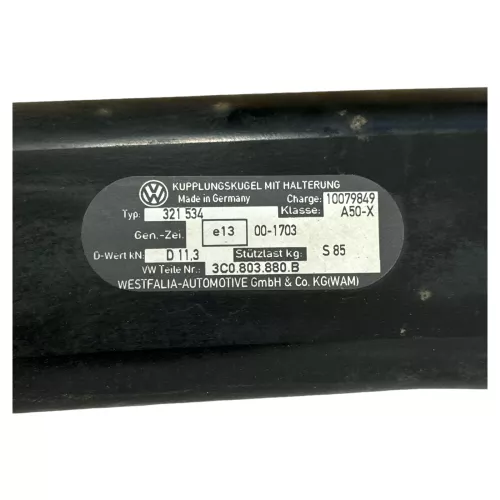 VW Passat 3C abnehmbare Anhängerkupplung OHNE HAKEN Westfalia (149186)