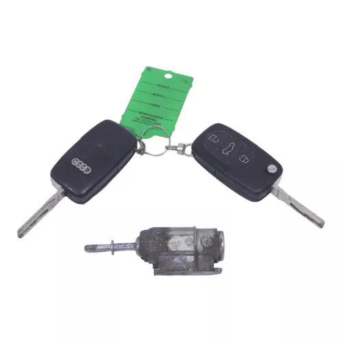 Audi A6 4B Türschloß Tür Schloß 2x Schlüssel Funk (149259)