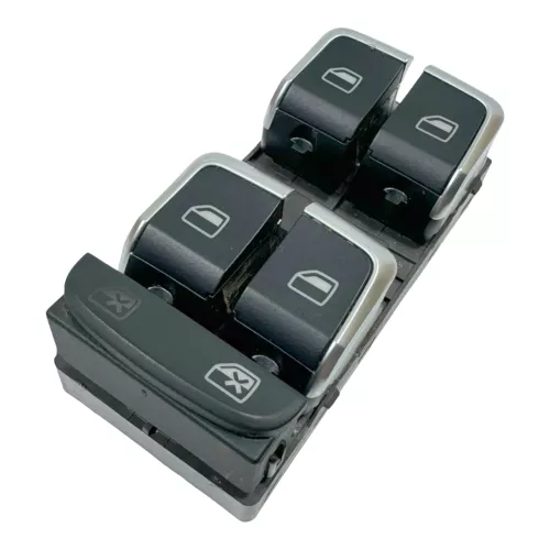 A4 8K A5 ektrischer Fensterheber Schalter vorne links 4-Fach Chrom silber +Spieg