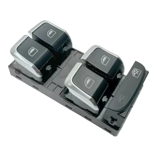 A4 8K A5 ektrischer Fensterheber Schalter vorne links 4-Fach Chrom silber +Spieg (149332)