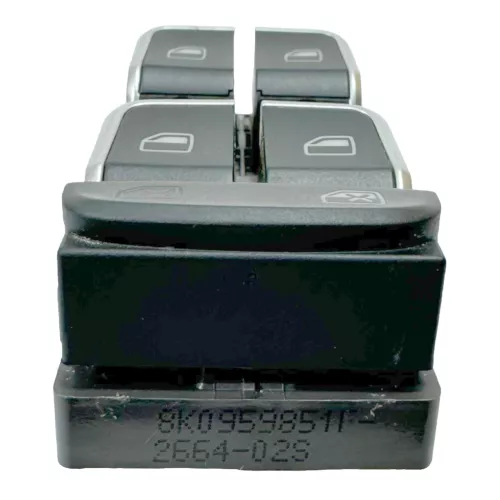 A4 8K A5 ektrischer Fensterheber Schalter vorne links 4-Fach Chrom silber +Spieg (149332)