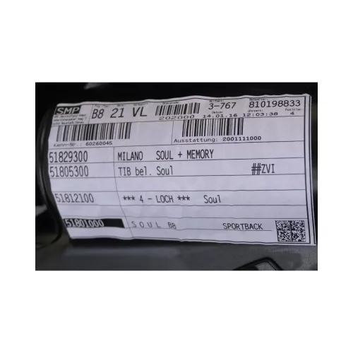 Audi A5 8T Türverkleidung vorn links Leder Milano Soul ORIGINAL aus NEUFAHRZEUG (149451)