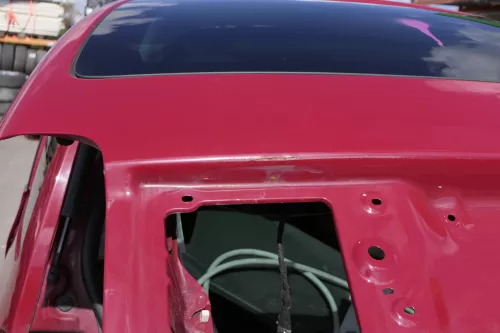 VW Sharan 7M 7M3 Heckklappe Scheibe  Klappe hinten ab Bj.2000 rot LK3A (150017)