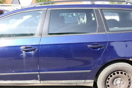VW Passat 3C Kombi Variant Tür hinten links blau LD5Q - ohne Anbauteile - BILDER