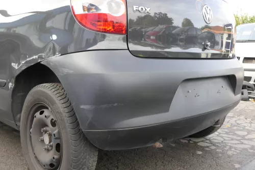 VW Fox 5Z Stoßstange hinten Stoßfänger schwarz matt (150385)