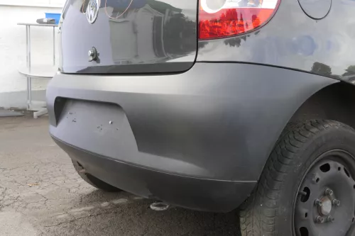 VW Fox 5Z Stoßstange hinten Stoßfänger schwarz matt (150385)