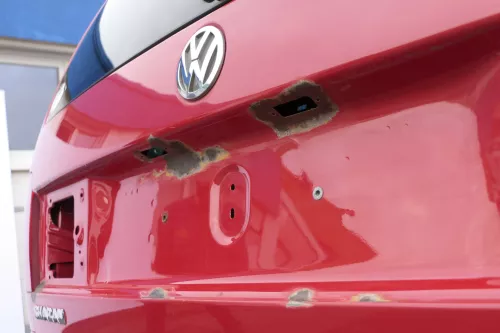 VW Sharan 7M 7M3 Heckklappe Scheibe  Klappe hinten ab Bj.2000 rot LD3W (150396)