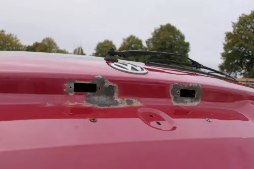 VW Sharan 7M 7M3 Heckklappe Scheibe  Klappe hinten ab Bj.2000 rot LD3W (150396)