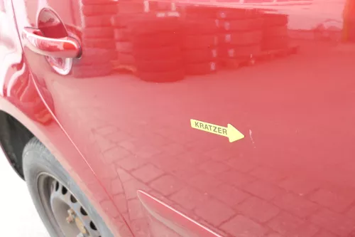 VW Touran 1T 1T3 Tür hinten rechts rot braun LA3W mit Scheibe Fahrerseite (150589)