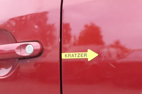 VW Touran 1T 1T3 Tür hinten links rot braun rot LA3W mit Scheibe (150591)