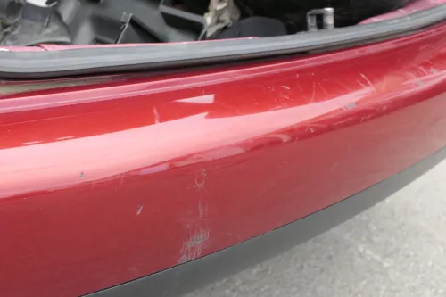 VW Touran 1T Stoßstange hinten Heckstoßstange Stoßfänger rot braun LA3W (150595)