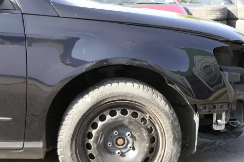 VW Passat 3C Kotflügel vorne rechts schwarz LC9X 3C0821022 original - Rost