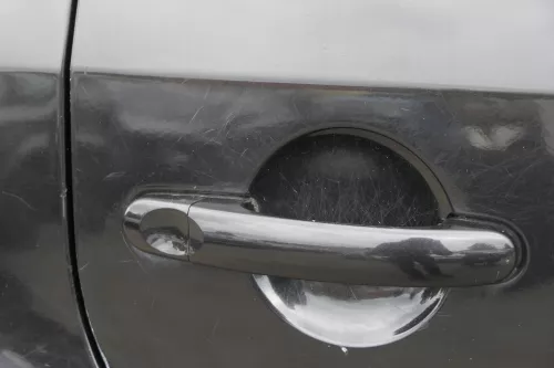 VW Touran 1T 1T3 Tür hinten rechts schwarz metallic LC9Z black metal  + Scheibe (150684)