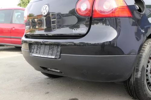 VW Golf 5 1K Limousine Stoßstange hinten Heckstoßstange schwarz LC9Z AHK auschni (150693)