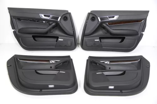 4x Audi A6 4F Türverkleidung Verkleidung Tür vorne hinten Leder S-line