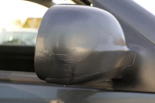 VW Golf 4 Bora manueller Spiegel vorne rechts Außenspiegel grau LC7V blue / anth (151598)