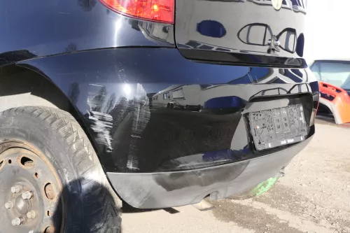 VW Fox 5Z Stoßstange hinten Stoßfänger schwarz L041 uni Heckstoßstange (151742)