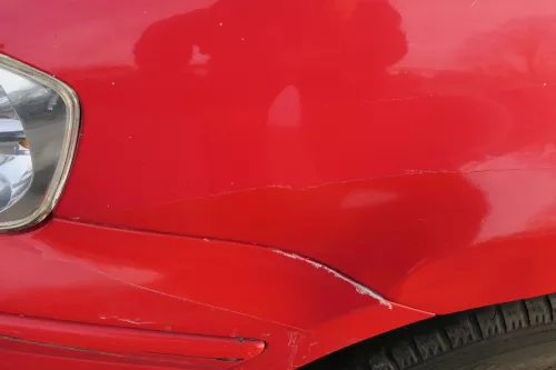 VW Polo 6N2 Kotflügel vorne links rot LP3G (bis auf den Schweller) (151815)