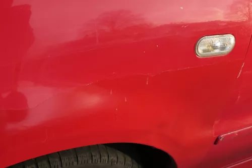 VW Polo 6N2 Kotflügel vorne links rot LP3G (bis auf den Schweller) (151815)
