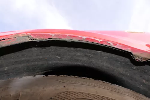 VW Polo 6N2 Kotflügel vorne links rot LP3G (bis auf den Schweller) (151815)