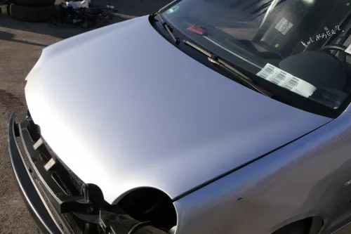 VW Polo 9N Motorhaube Klappe vorne silber grau LA7W reflexsilber bisca.Bj.2004 Ä (151890)