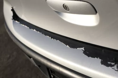 VW Polo 9N 9N3 Stoßstange Heckstoßstange hinten silber LA7W reflexsilber Mängel (151892)