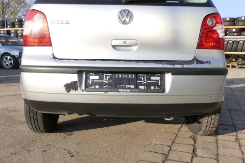 VW Polo 9N 9N3 Stoßstange Heckstoßstange hinten silber LA7W reflexsilber Mängel