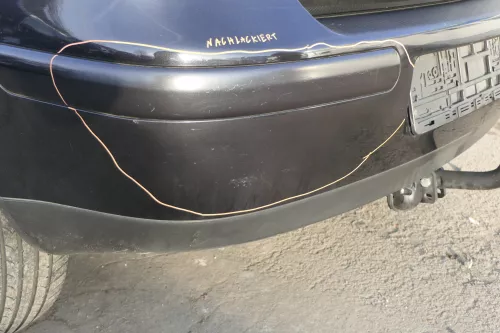 VW Golf 4 Limousine Stoßstange hinten Heckstoßstange Stoßfänger schwarz LC9Z Il (152047)