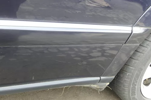 Audi A8 4D Tür Türblatt hinten links blau LZ5L mit Rahmen (152158)