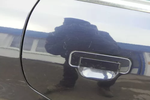 Audi A8 4D Tür Türblatt hinten rechts blau LZ5L mit Rahmen (152159)