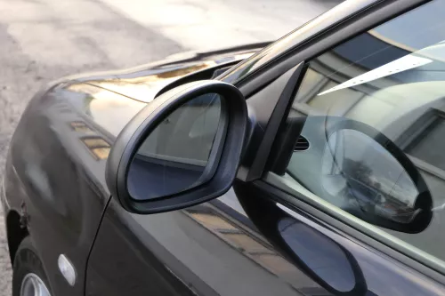 Seat Ibiza 6L mechanischer mechanis manuell Spiegel Außenspiegel links schwarz m (152302)