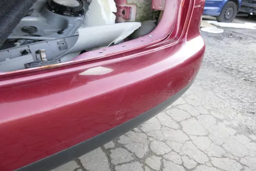 VW Touran 1T Stoßstange hinten Heckstoßstange Stoßfänger rot braun LA3W red spic (152446)