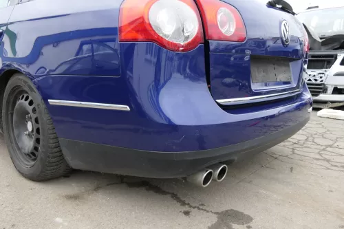 VW Passat 3C Kombi Stoßstange hinten Heckstoßstange Stoßfänger blau LC5E PDC (152703)