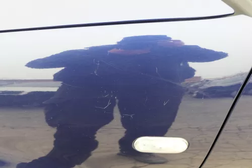 VW Polo 6N2 Kotflügel vorne links blau LB5N indigoblau (bis auf den Schweller) (152751)