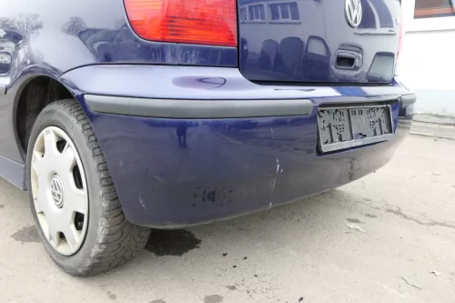 VW Polo 6N2 Stoßstange hinten Heckstoßstange Stoßfänger blau LB5N indigoblau bla (152759)