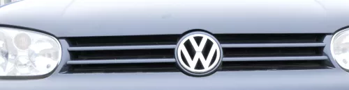 VW Golf 4 Grill Kühlergrill VW Zeichen Logo blau grau LC5F bluegraphit