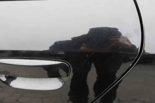 Audi A4 B6 8E Türblatt Tür hinten links schwarz LY9B bril Kombi Avant mit Rahmen (152816)