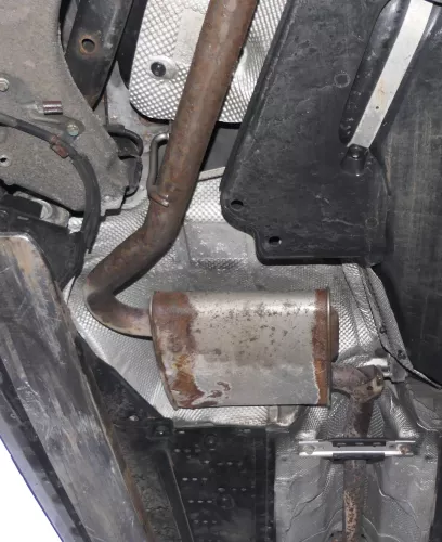 Audi A4 8E B6 Auspuff Endschalldämpfer Endtopf + Mittelschalldämpfer 1,9 TDI AWX (153041)