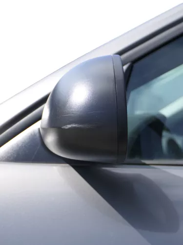 Seat Ibiza 6L mechanischer manuell Spiegel Außenspiegel links schwarz matt blac (153585)