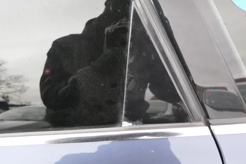 Audi A6 4B C5 Tür Türblatt hinten links blau LY5X aquablau mit Rahmen (153936)