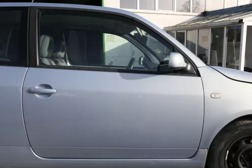 VW Lupo 6E 3L FSI Tür vorne rechts Beifahrertür grau blau LR7V (mechanis Fenster