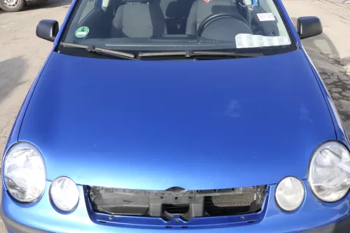 VW Polo 9N Motorhaube Klappe vorne blau LA5M bisca.Bj.2004