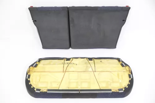Audi A3 8P Sitz Rückbank Rücksitzbank hinten 2/3-Türer 3-Punkt-Gurt soul blau sc (154987)