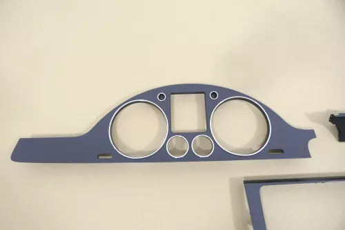 VW Passat 3C Mittelkonsole Verkleidung um Radio Klappe Abdeckung Dekor dunkel gr (155086)