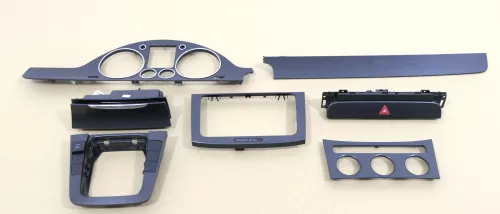 VW Passat 3C Mittelkonsole Verkleidung um Radio Klappe Abdeckung Dekor dunkel gr