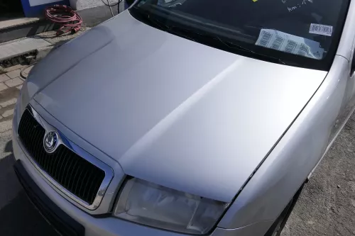 Skoda Fabia 6Y Motorhaube KLappe vorne silber grau LF7T mit Grill (155346)